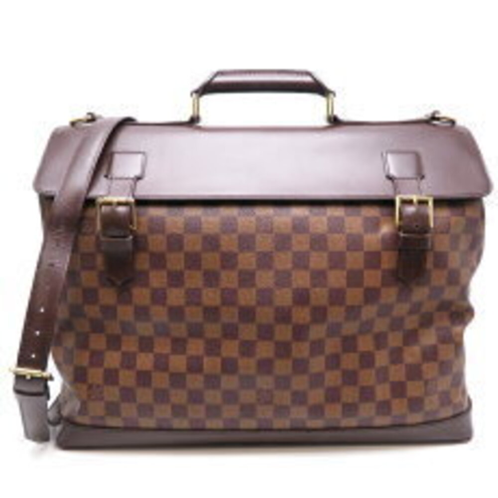 Louis Vuitton West End Boston Bag Canvas Leather Damier Brown